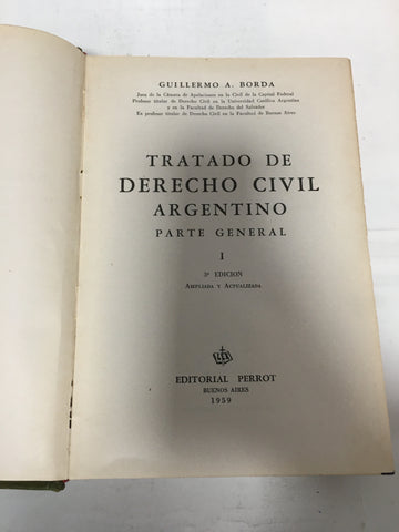 Tratado de Derecho Civil Argentino, Parte General