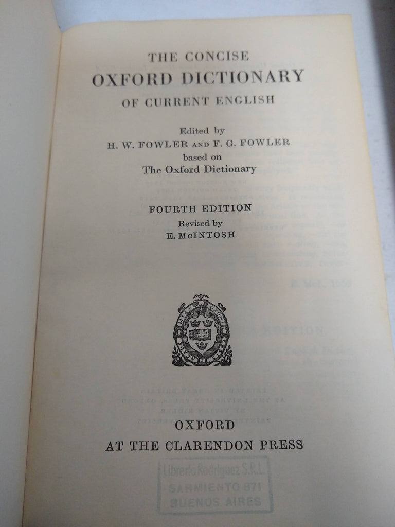 The concise Oxford Dictionary