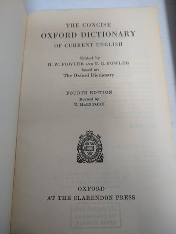 The concise Oxford Dictionary