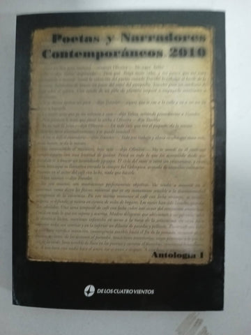 poetas y narradores contemporaneos 2010 antologia