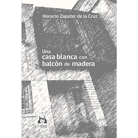 Una casa blanca con balcón de madera