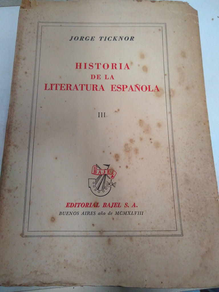 Historia de la literatura española III