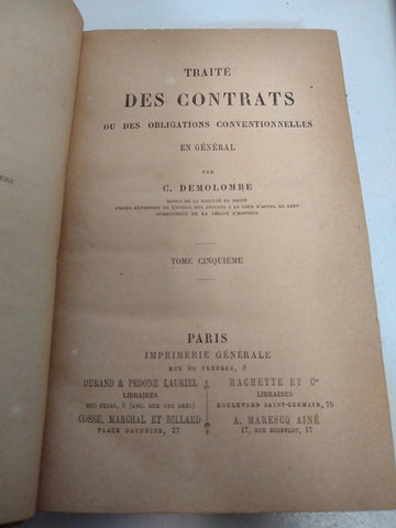 Traite des contrats