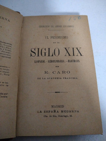 El pesimismo en el siglo XIX