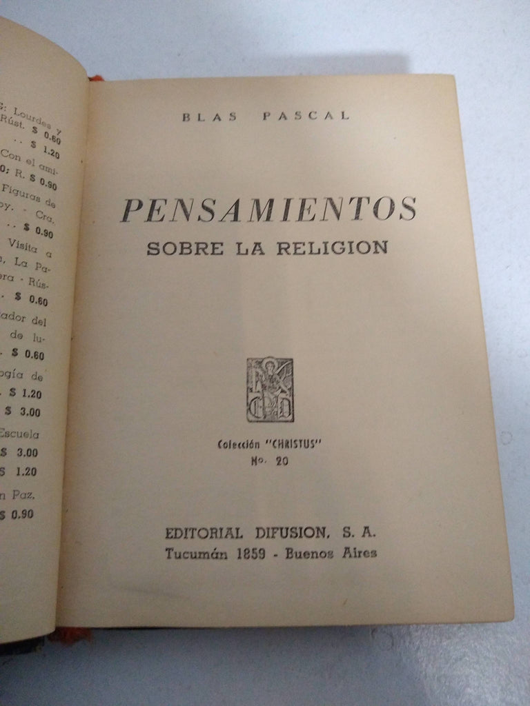 Pensamientos sobre la religion