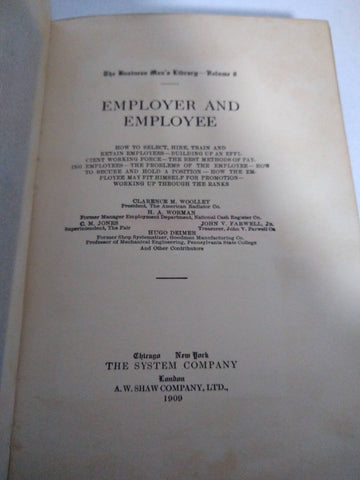 The business man´s library volume 8 - Employer and employee