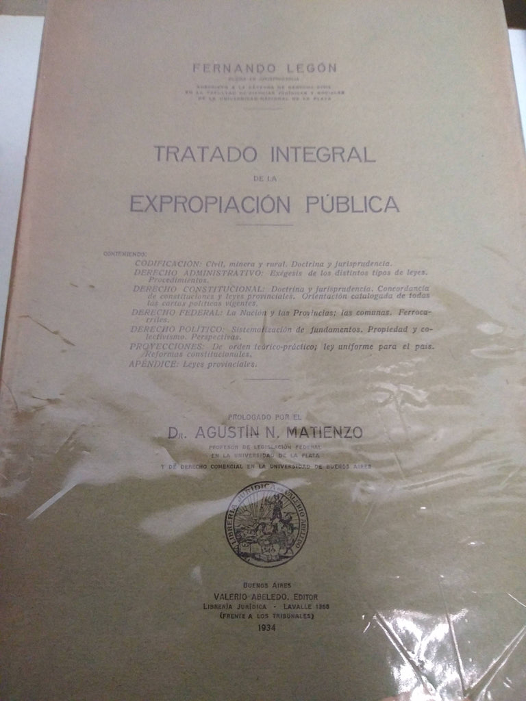 tratado integral de la expropiacion publica