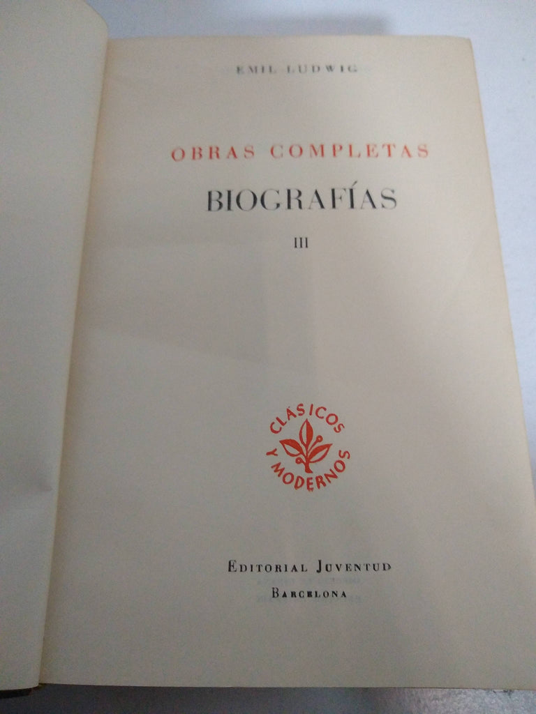 Obras Completas Biografías III