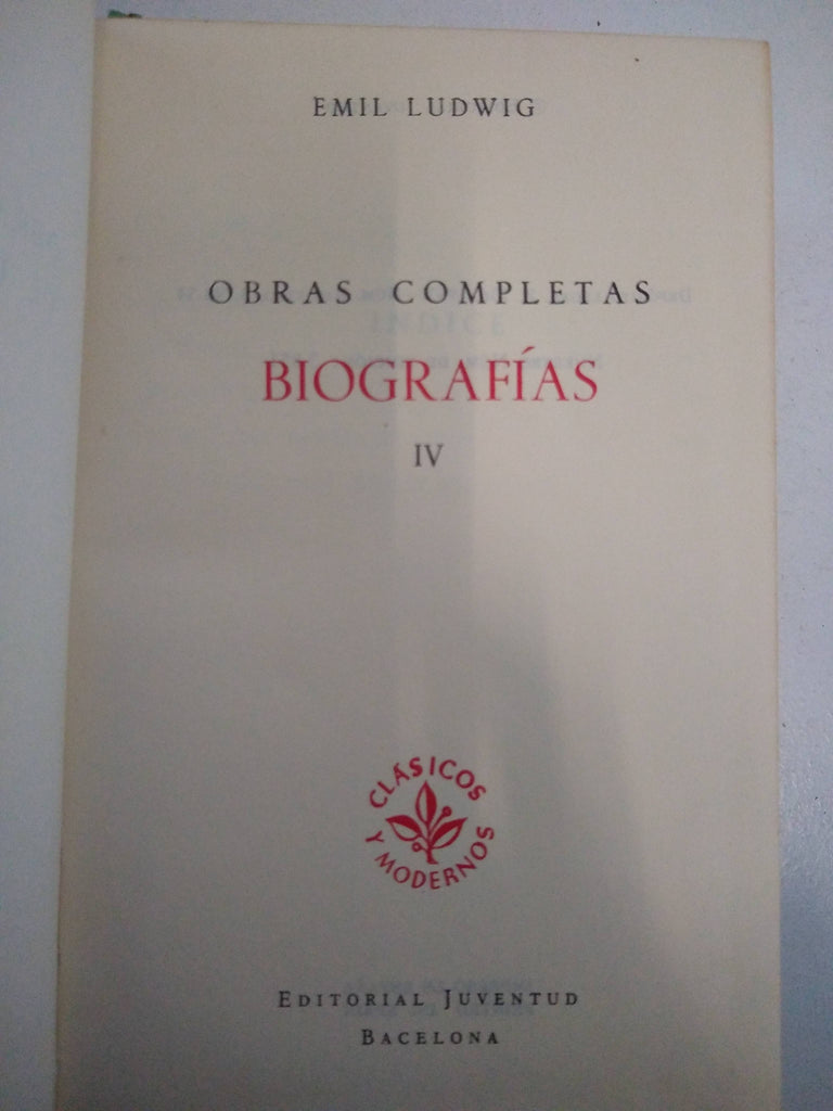 Obras Completas  Biografías IV