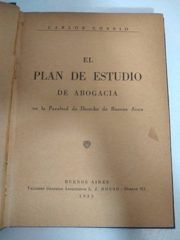 El plan de estudio de abogacía (firmado por el autor)