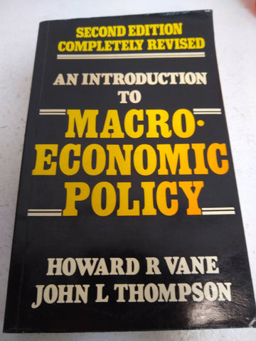 An introduction to macro economic policy