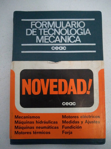 Formulario de Tecnologia Mecanica