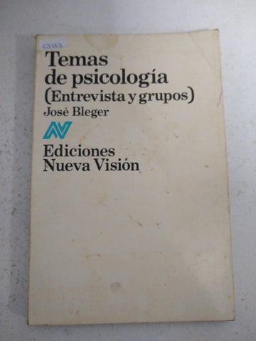 Temas de psicología (entrevista y grupos)