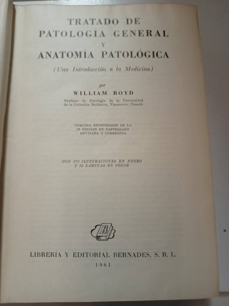 tratado de patologia general y antaomia patologica