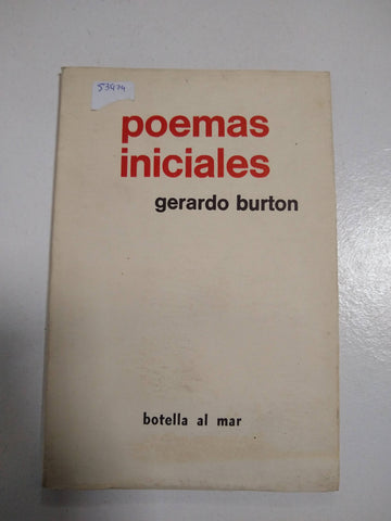 POEMAS INICIALES