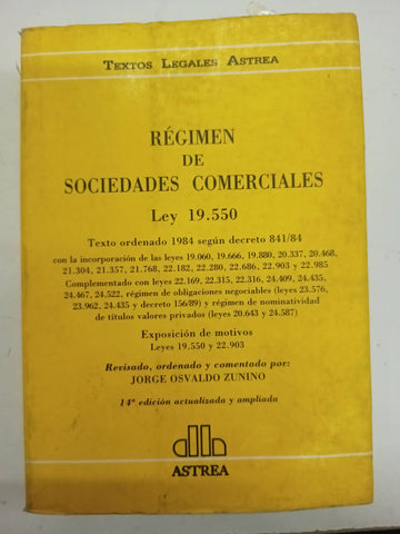 Regimen de sociedades comerciales