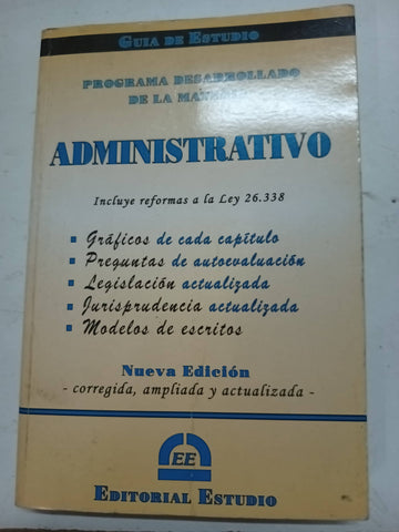 Guía de estudio Administrativo