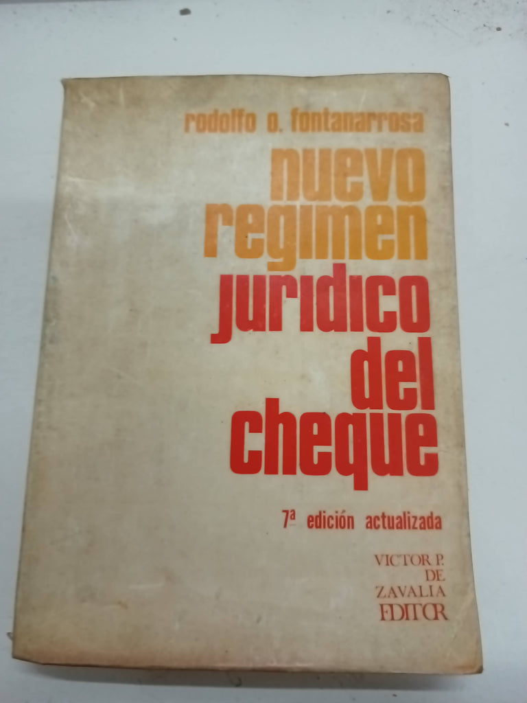 Nuevo regimen juridico del cheque