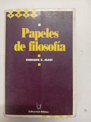 Papeles de filosofía