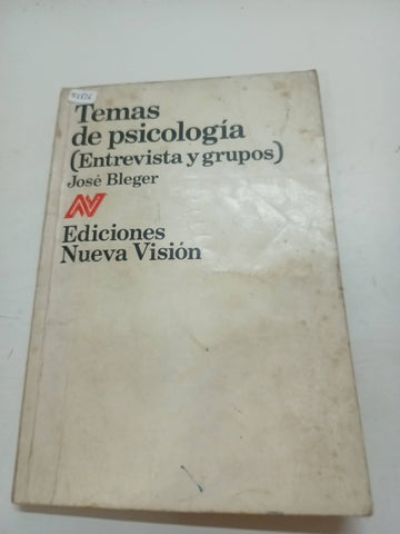 Temas de psicología (entrevista y grupos)