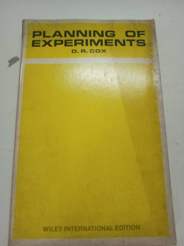 Planning of experiments