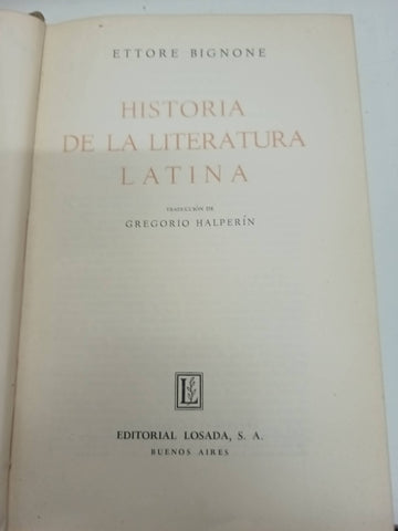 Historia de la literatura latina