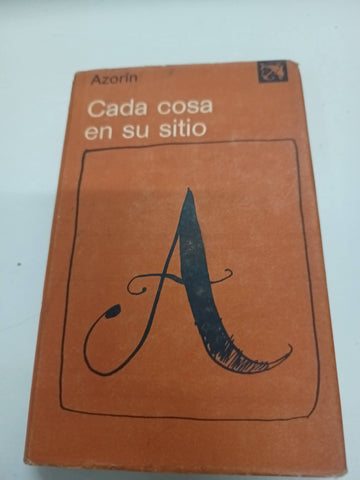 Cada cosa en su sitio