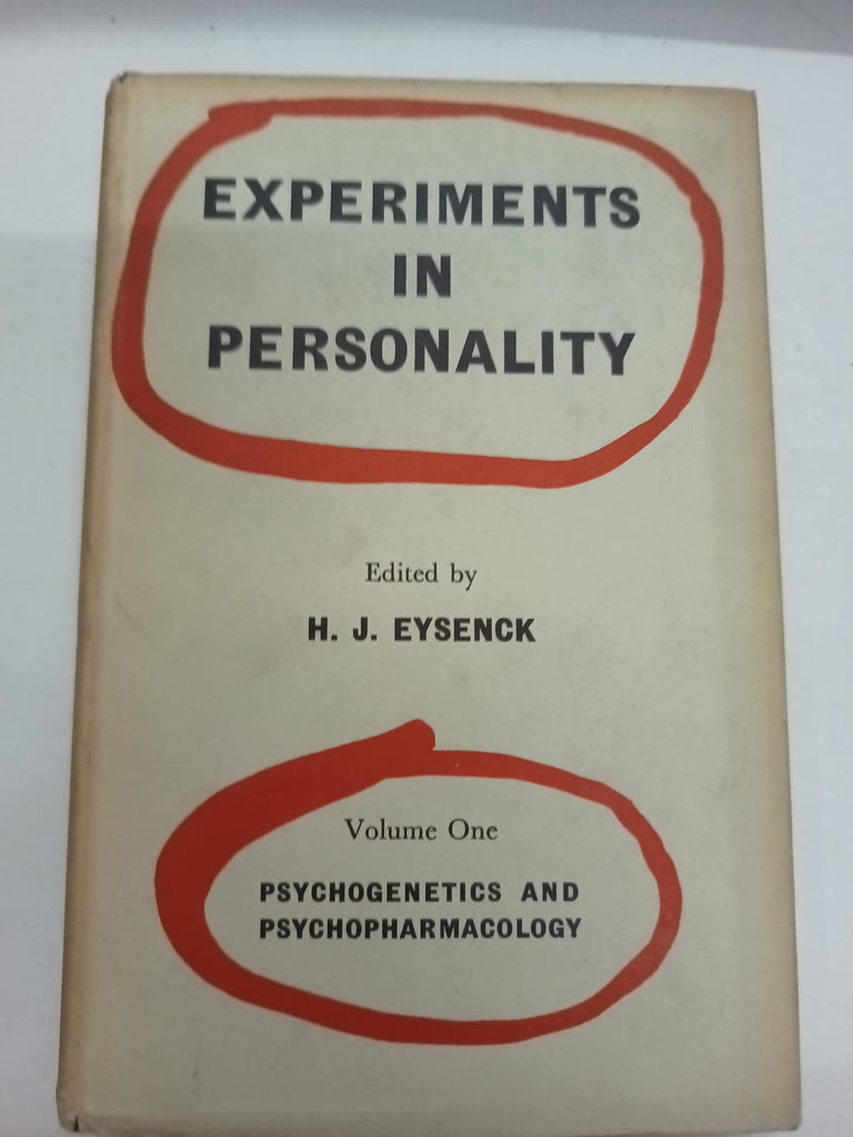 Experiments in Personality. Volume I: Psychogenetics and Psychopharmacology