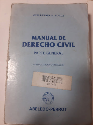 Manual de derecho civil parte general