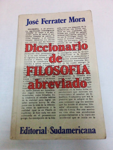 Diccionario De Filosofia Abreviado