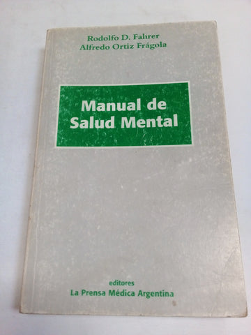 Manual de salud mental