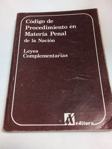 Codigo de procedimiento en materia penal de la nacion