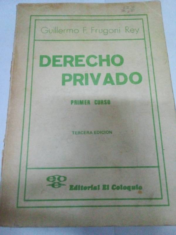 Derecho privado  primer curso