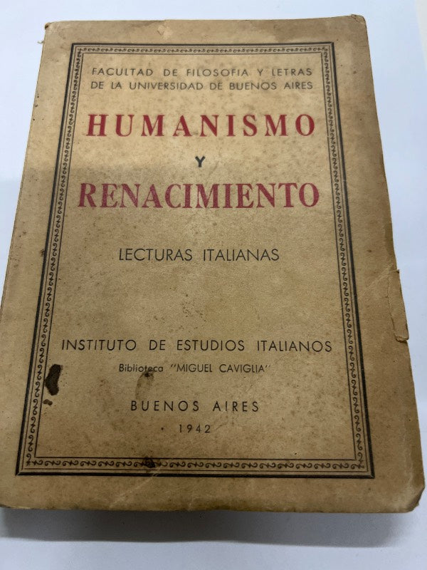 Humanismo y renacimiento lecturas italianas