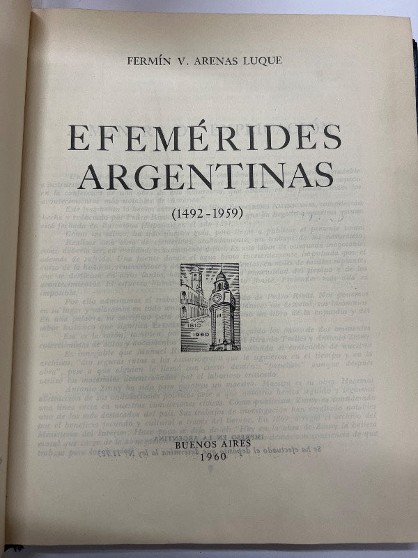 Efemerides argentinas (1492-1959)