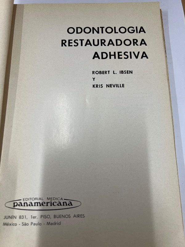 Odontologia restauradora adhesiva