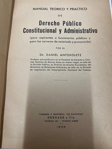 Derecho publico constitucional y administrativo