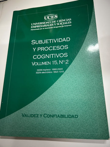 Subjetividad y procesos cognitivos volumen 15