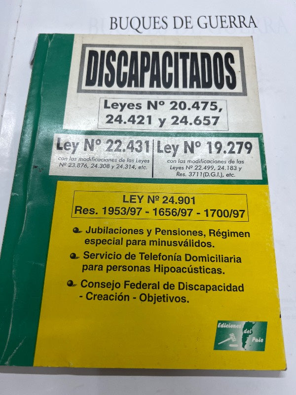 Discapacitados leyes Nro 20475 24421 24657