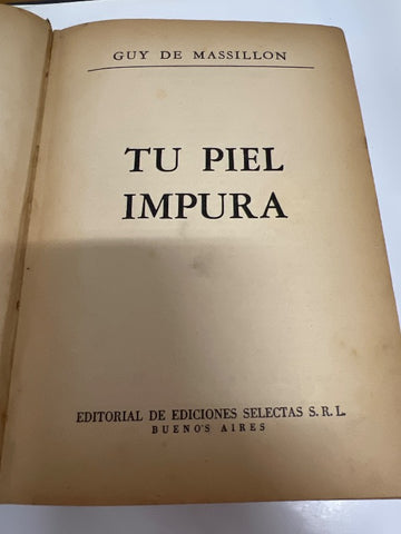 Tu piel impura