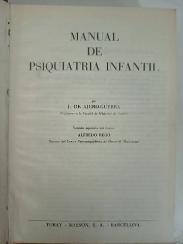 Manual de psiquiatria infantil