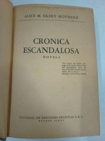 Cronica escandalosa