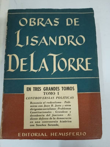 Obras de lisandro de la torre tomo 1