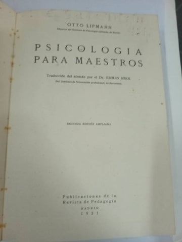 Psicologia para maestros