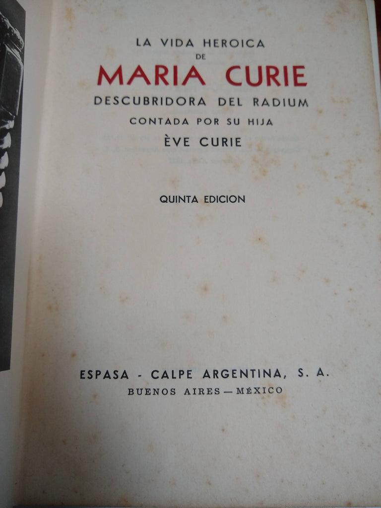 La Vida Heroica De Maria Curie